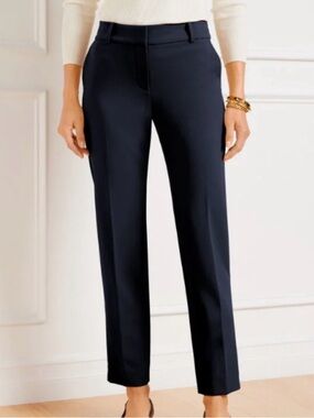 Talbots Hampshire Ankle Pants Size 4 Petite Black 27" Inseam